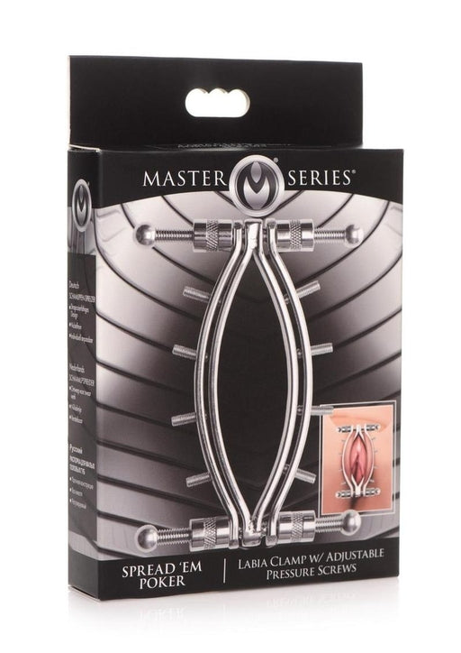 Master Series Spread 'Em Poker Labia Clamp with Adjustable Pressure Screws
