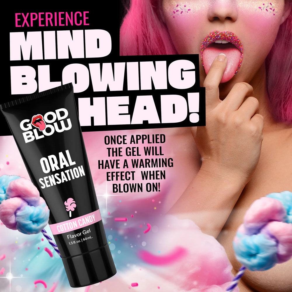 Good Blow Oral Sensation Gel - Cotton Candy - Cotton Candy Flavoured Oral Sex Gel - 44 ml Tube-AH590-COTTON