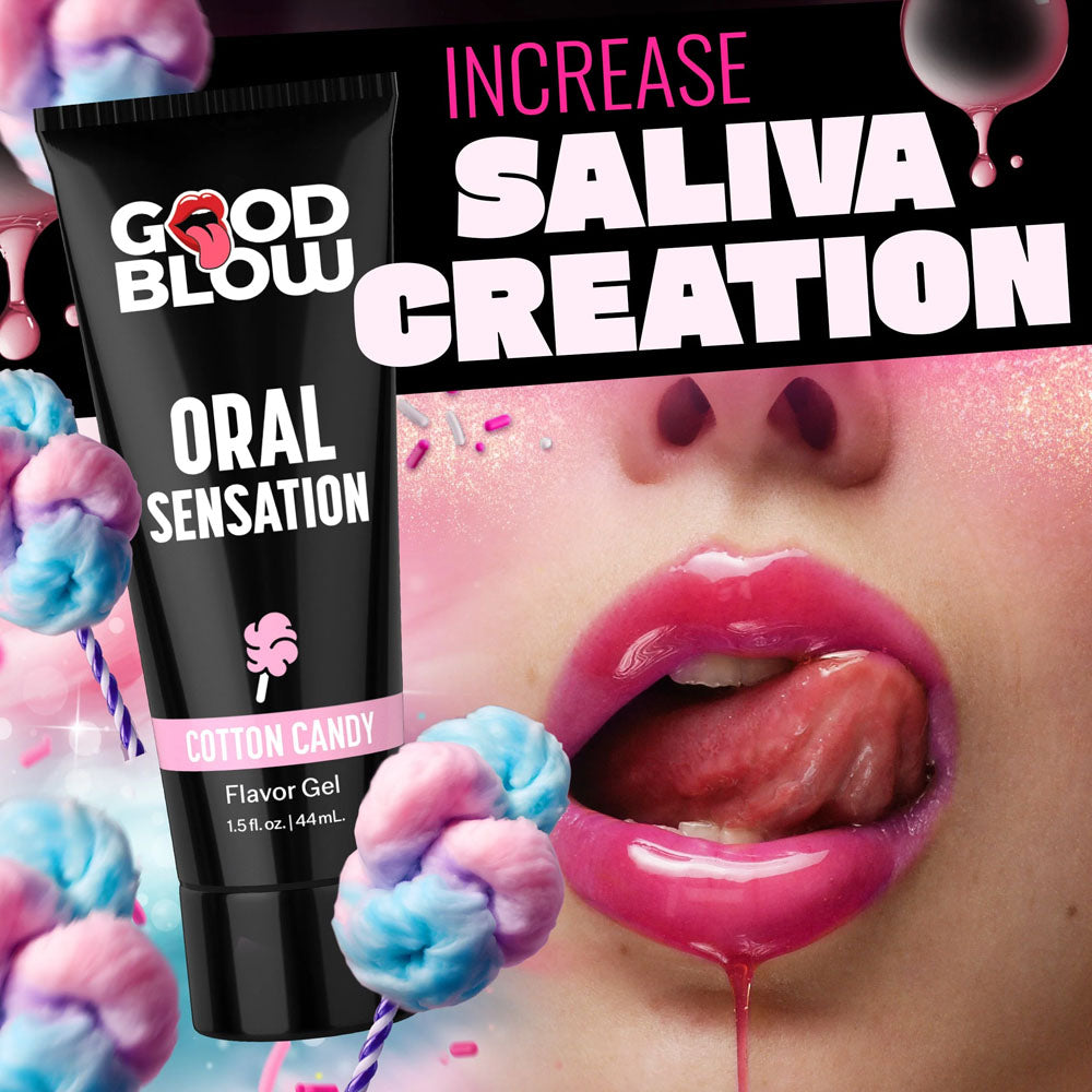 Good Blow Oral Sensation Gel - Cotton Candy - Cotton Candy Flavoured Oral Sex Gel - 44 ml Tube-AH590-COTTON