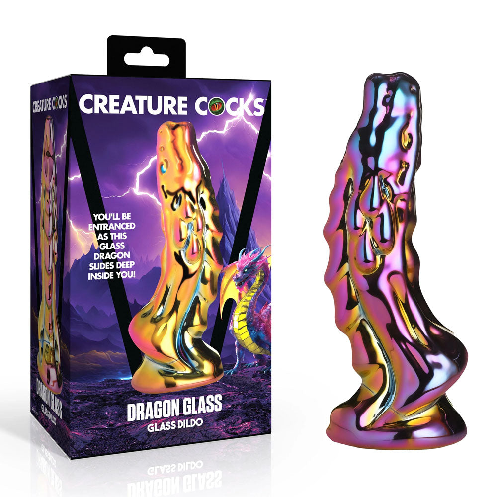 Creature Cocks Dragon Glass - Coloured 15.7 cm Glass Fantasy Dildo - AH628