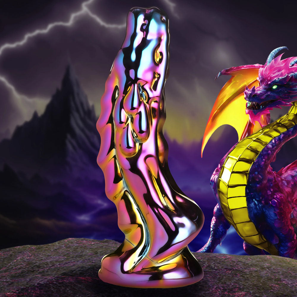 Creature Cocks Dragon Glass - Coloured 15.7 cm Glass Fantasy Dildo - AH628