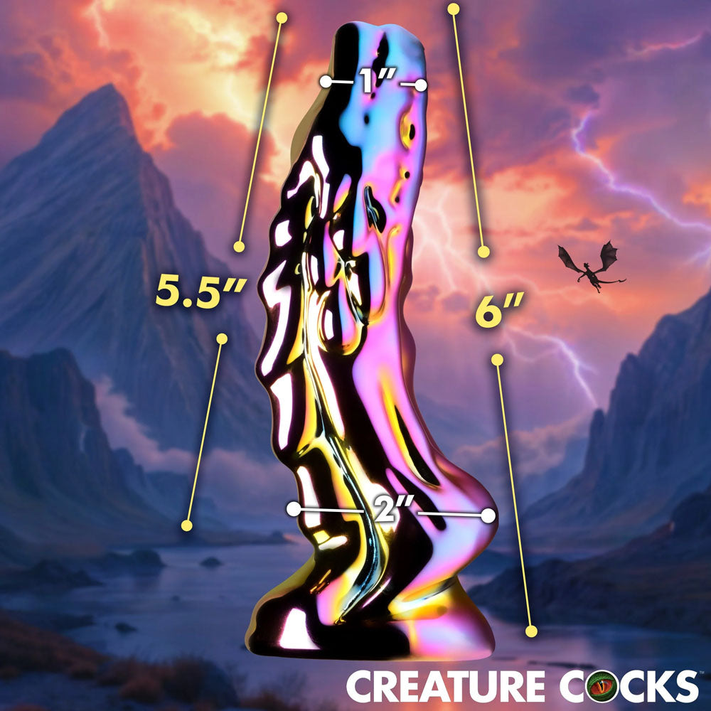 Creature Cocks Dragon Glass - Coloured 15.7 cm Glass Fantasy Dildo - AH628
