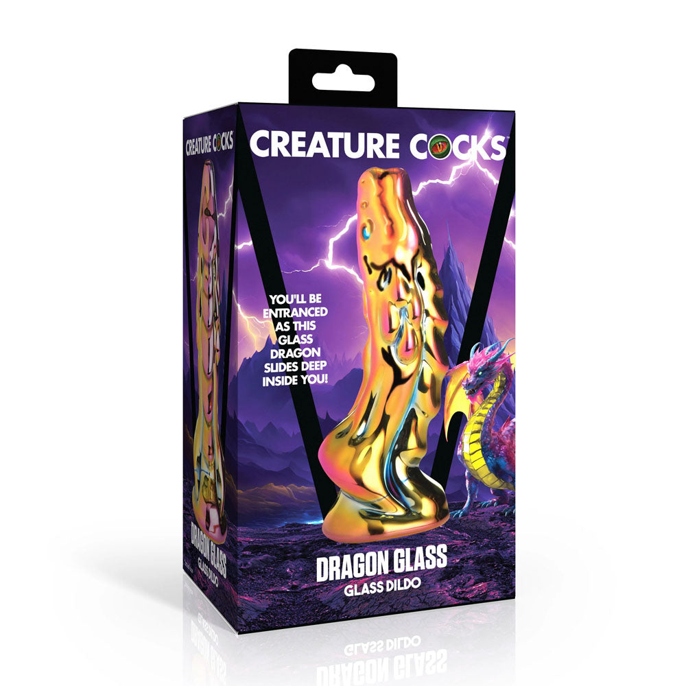 Creature Cocks Dragon Glass - Coloured 15.7 cm Glass Fantasy Dildo - AH628