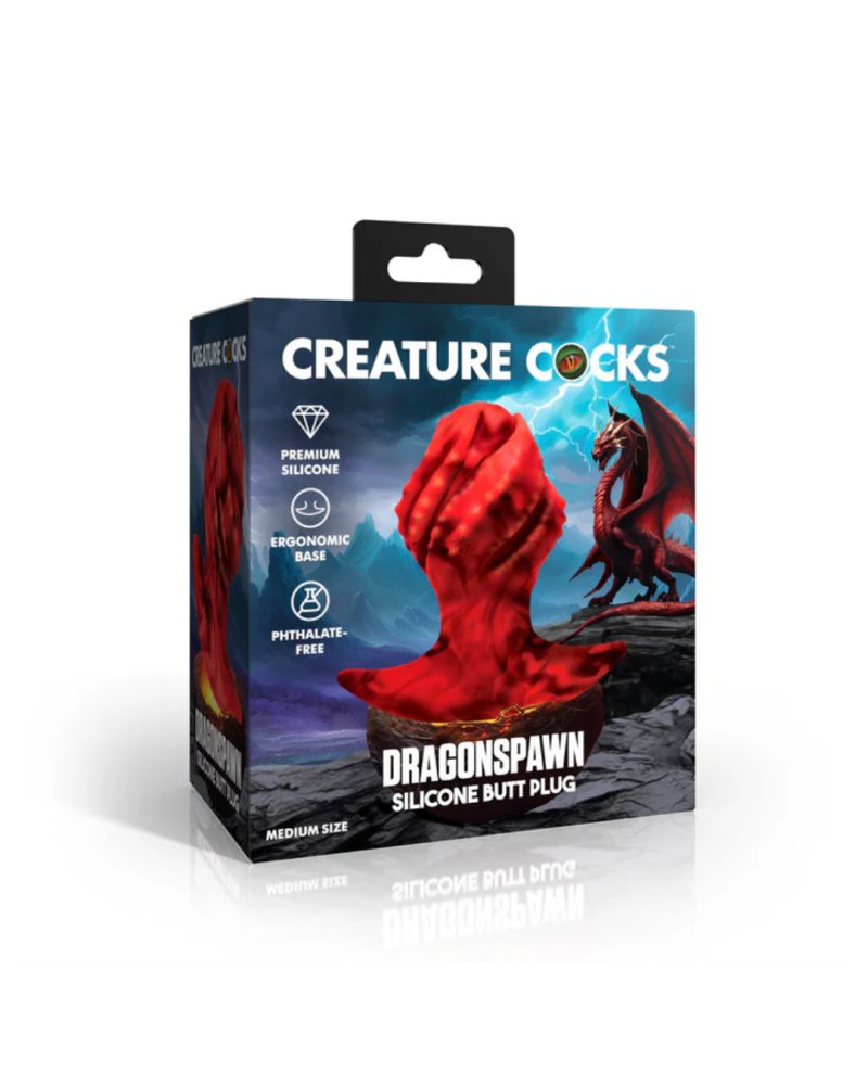 Creature Cocks Dragonspawn Silicone Butt Plug - Med-AH695-Med