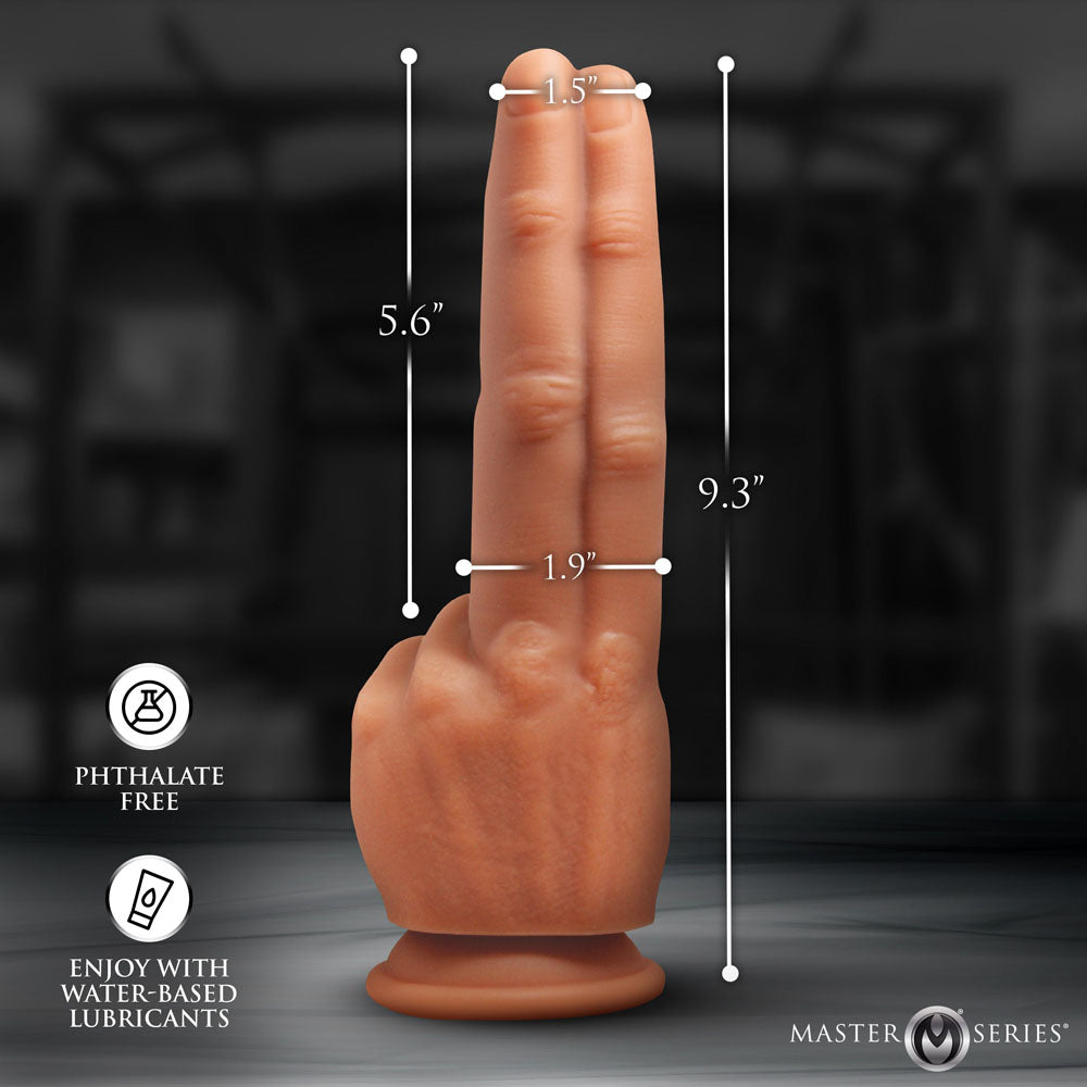 Master Series The Pleaser - Flesh 23.6 cm Double Finger Dildo-AH769