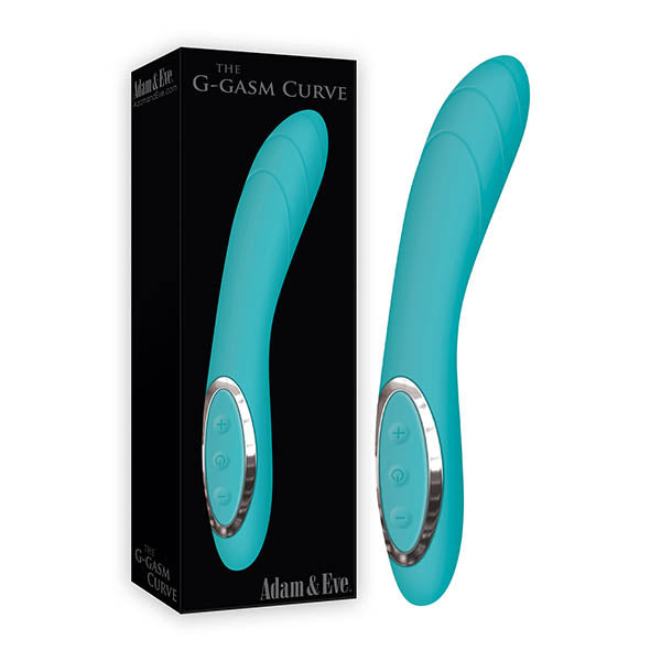 Adam & Eve The G-Gasm Curve - Aqua 21 cm (8.25) USB Rechargeable Vibrator
