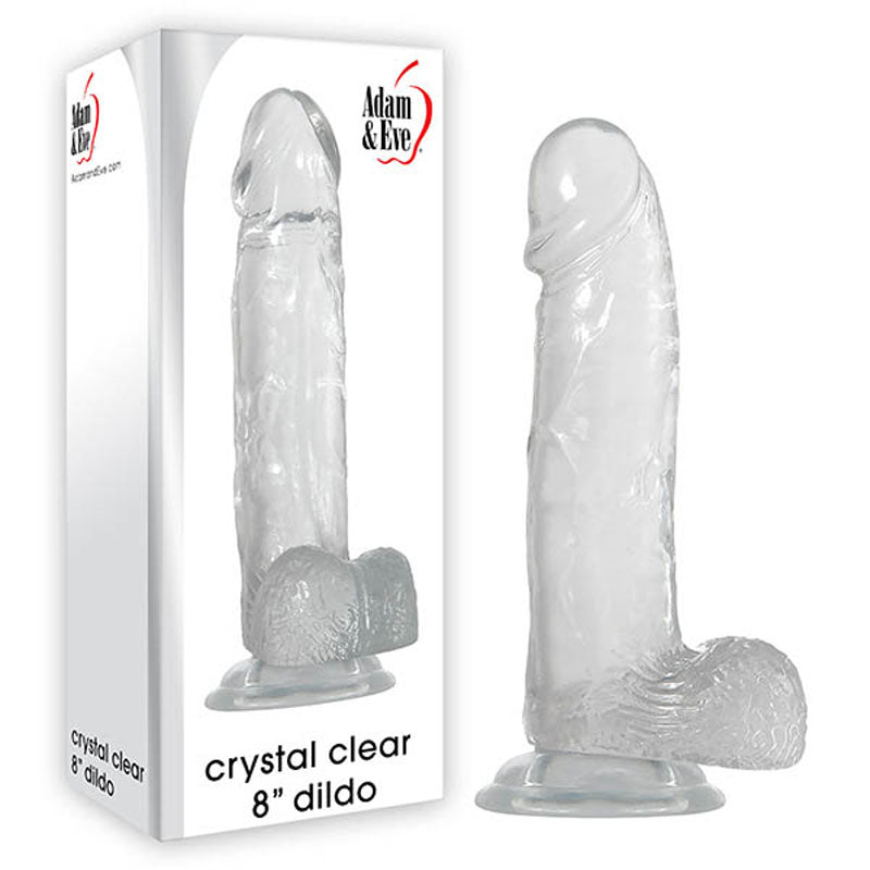 Adam & Eve Crystal Clear 8 Dildo - Clear 20.3 cm (8) Dong