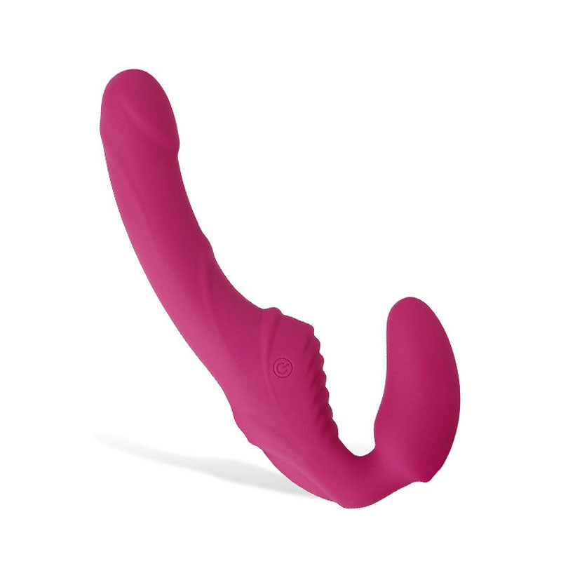 Adam & Eve Eves Vibrating Strapless Strap-On - Pink 22 cm (8.75) USB Rechargeable Strapless Str