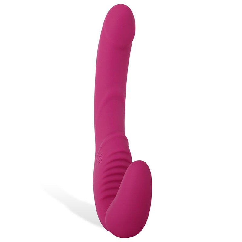 Adam & Eve Eves Vibrating Strapless Strap-On - Pink 22 cm (8.75) USB Rechargeable Strapless Str