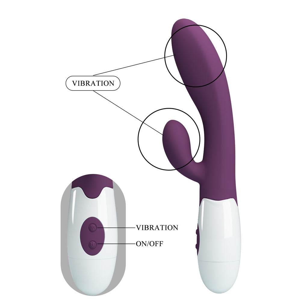 Party Up BEN Classic Vibe - Purple - Purple 20 cm Rabbit Vibrator-BI-014263-A2-PU