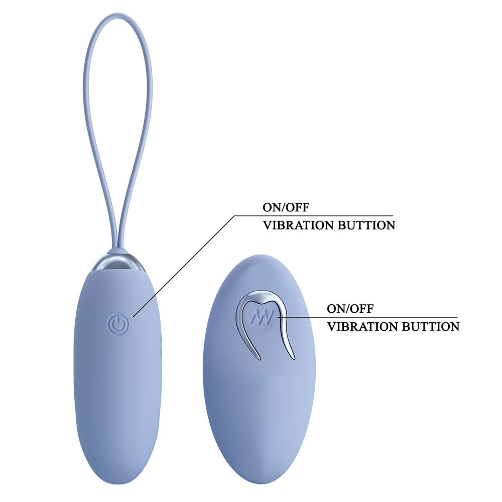 Party Up IVAN Remote Egg - Purple - Purple USB Rechargeable Vibrating Egg with Wireless Remote-BI-014362W-4A5-PU