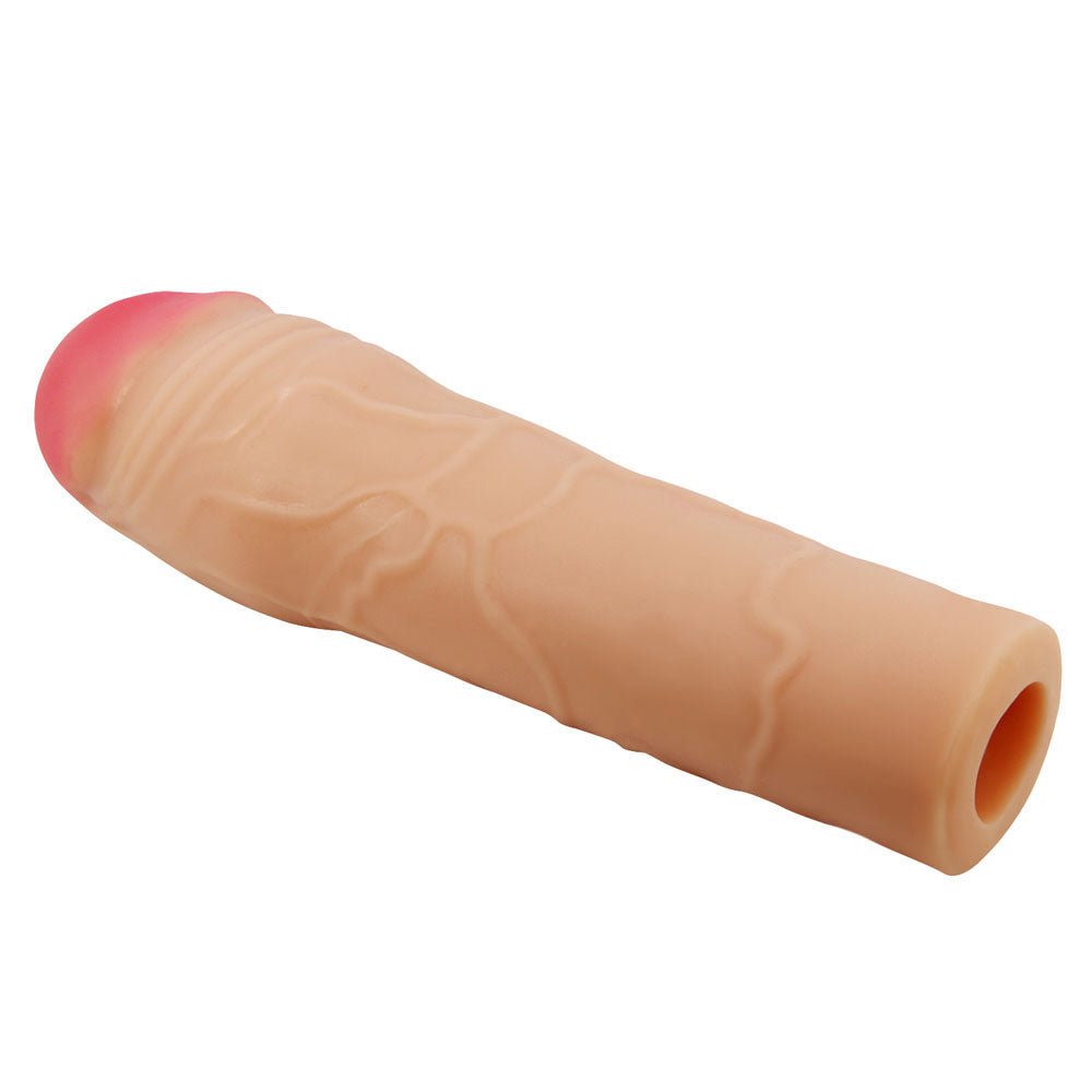 Party Up PARKER 2 Inch Extender Sleeve - Flesh 2 Inch Penis Extender Sleeve-BI-026254-PU