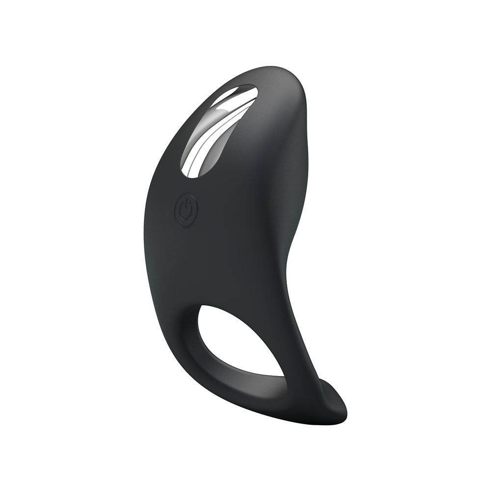 Party Up KING Rechargeable Cock Ring - Black USB Rechargeable Cock Ring-BI-210162-PU