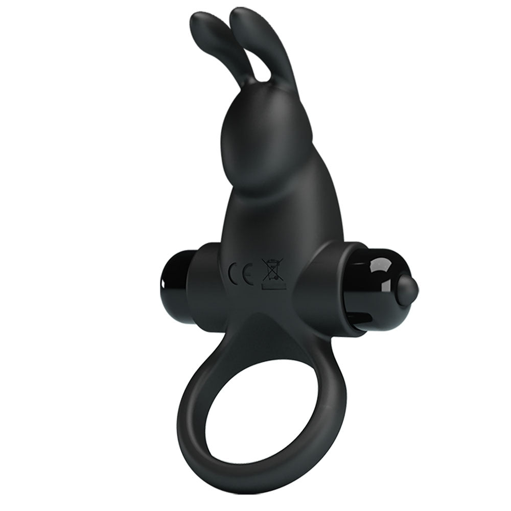 Party Up LARRY Vibrating Cock Ring - Black Vibrating Cock Ring-BI-210204-PU