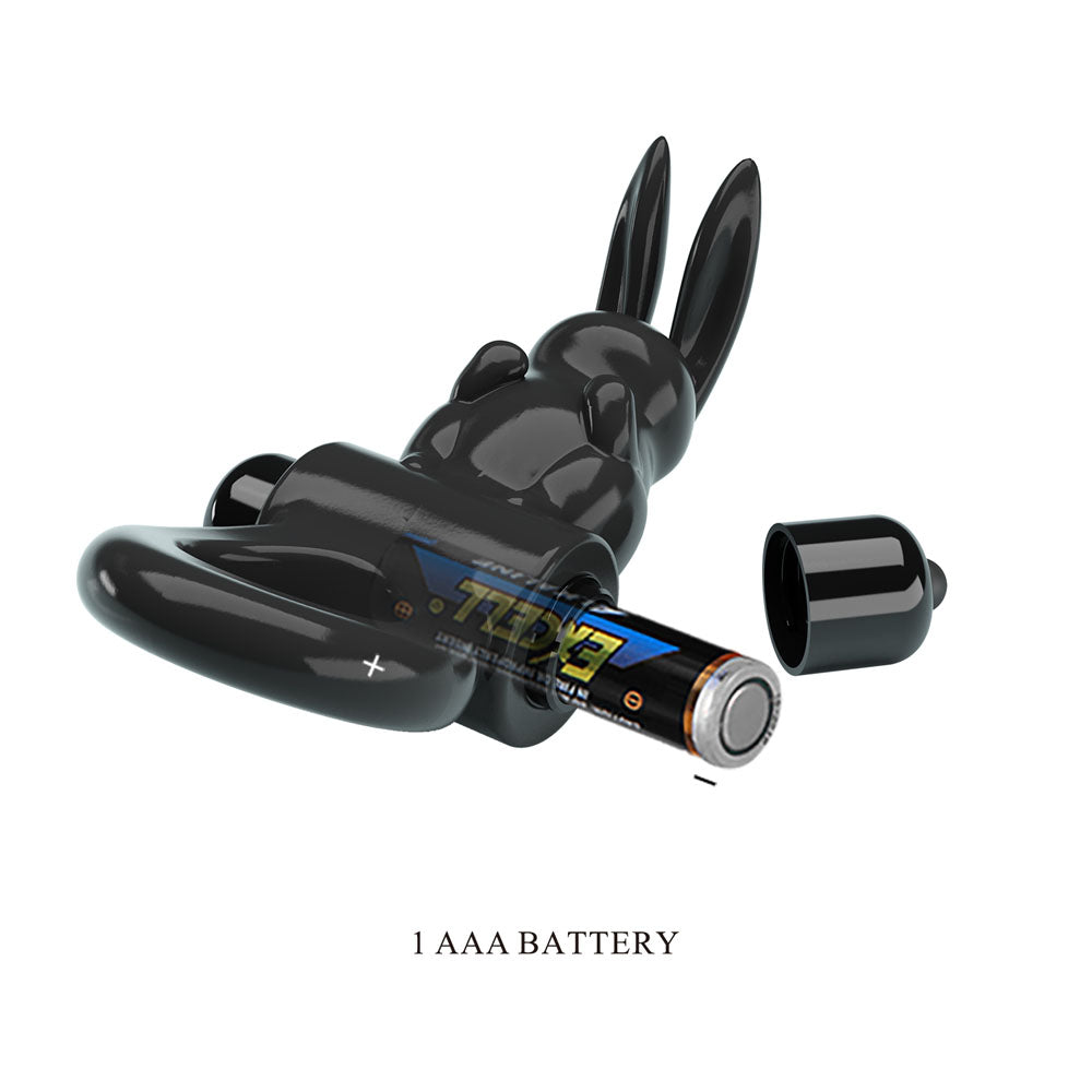 Party Up LEO Vibrating Cock Ring - Black Vibrating Cock Ring-BI-210245-PU