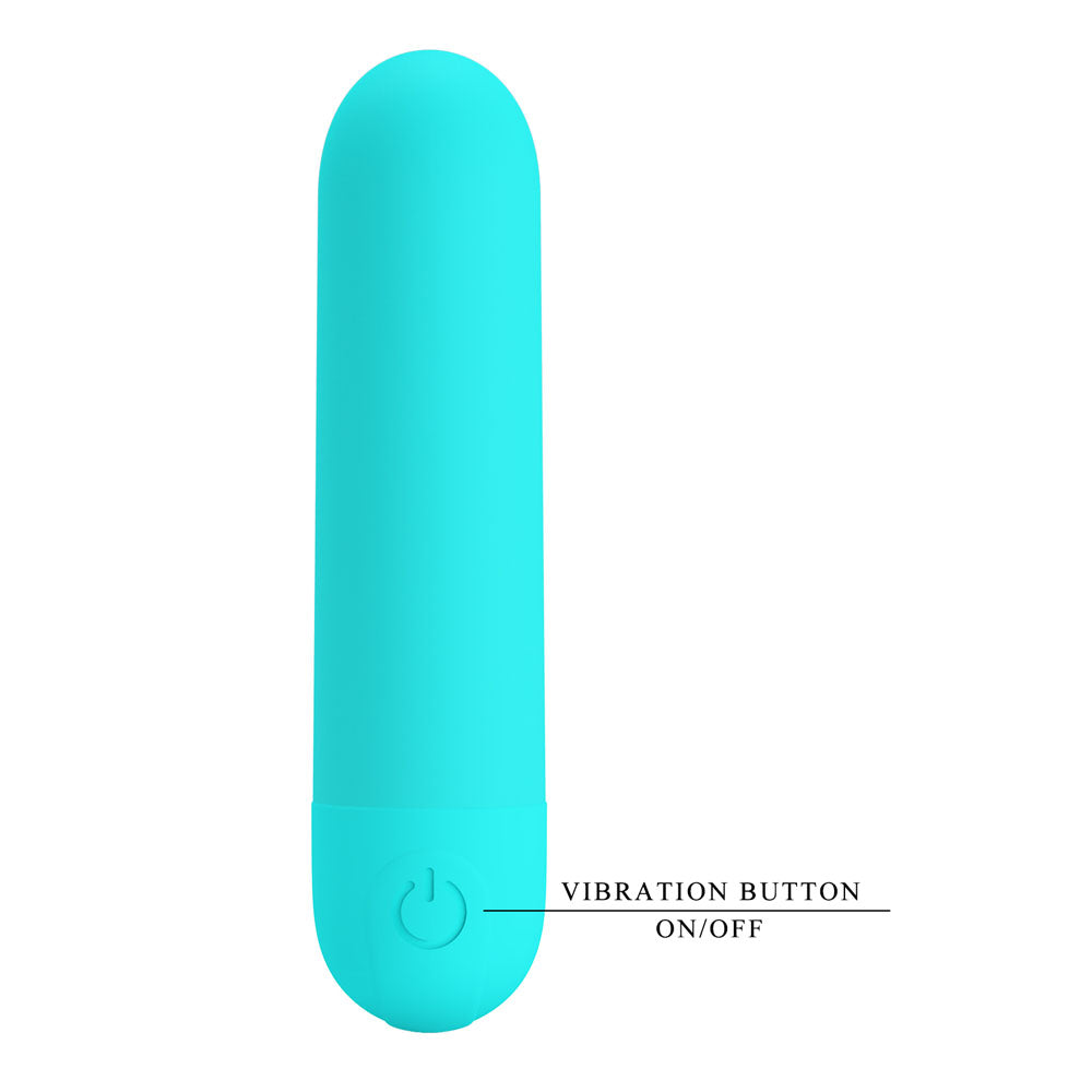 Party Up HARRY Mini Bullet - Teal - Teal 8 cm USB Rechargeable Bullet-BI-300085-1-PU