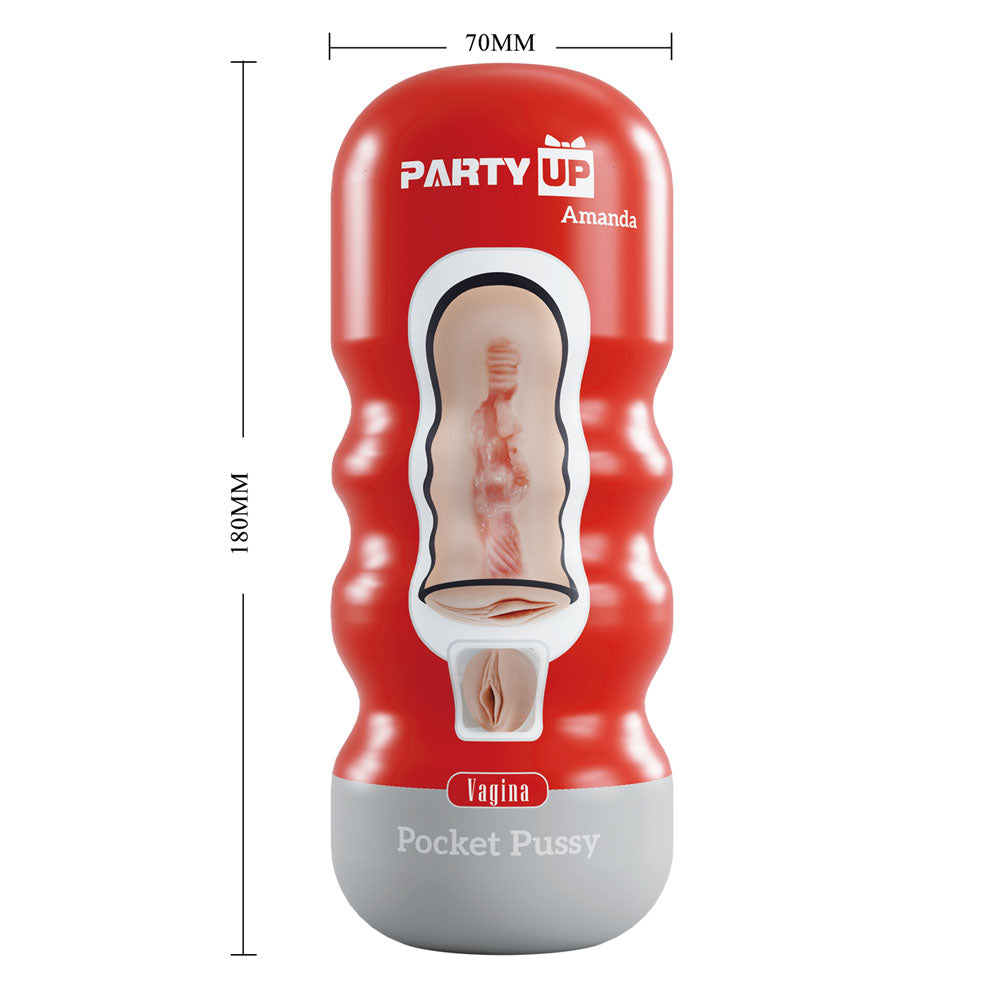 Party Up AMANDA Pocket Pussy - Flesh Vagina Stroker-BM-00900T58-PU