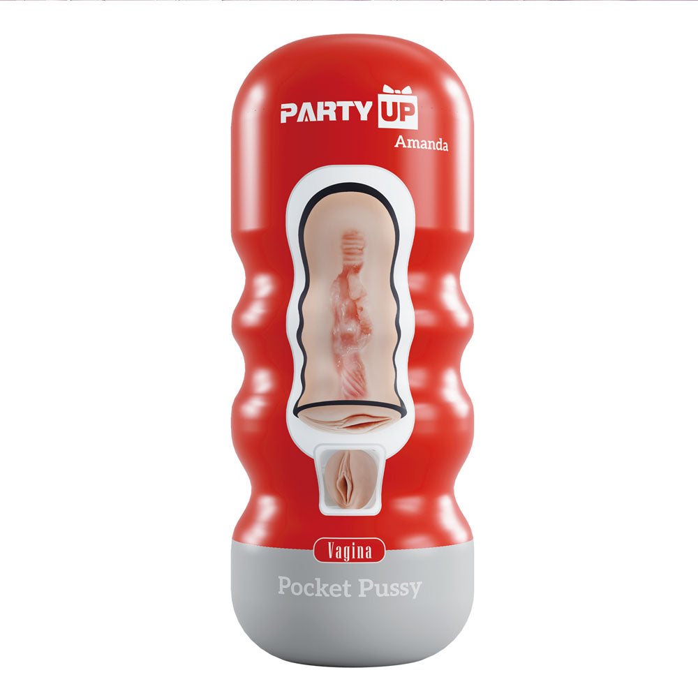 Party Up AMANDA Pocket Pussy - Flesh Vagina Stroker-BM-00900T58-PU