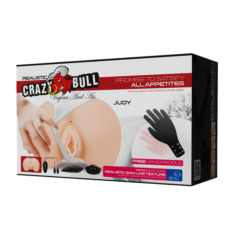 CRAZY BULL JUDY Vibrating Doggy Torso - Flesh Vibrating Doggy-Style Masturbator - BM-009095Z-1