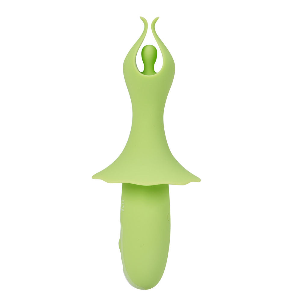 Maia SIENNA - Green - Green 15.2 cm USB Rechargeable Fluttering Bullet-BO-25-01-GREEN