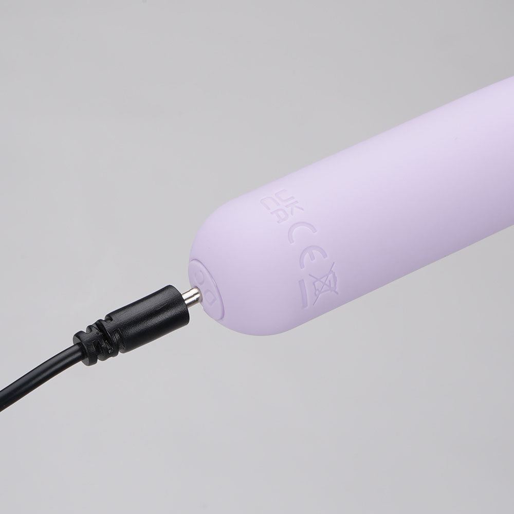 Maia TAWNI - Lavender - Lavender 9 cm USB Rechargeable Bullet with Flickering Tip-BO-25-06-LAVENDER