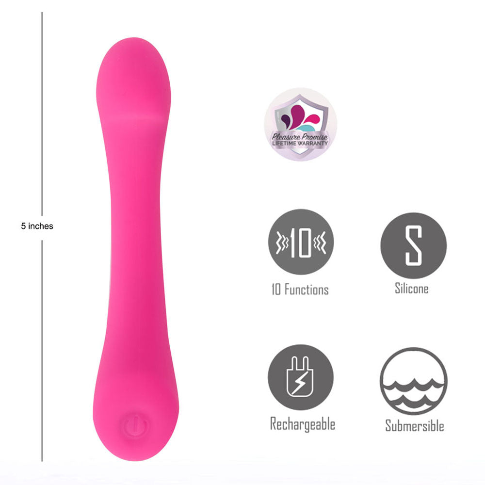 Maia KENNA - Pink - Pink 12.7 cm USB Rechargeable Vibrator-BO-25-12-PINK
