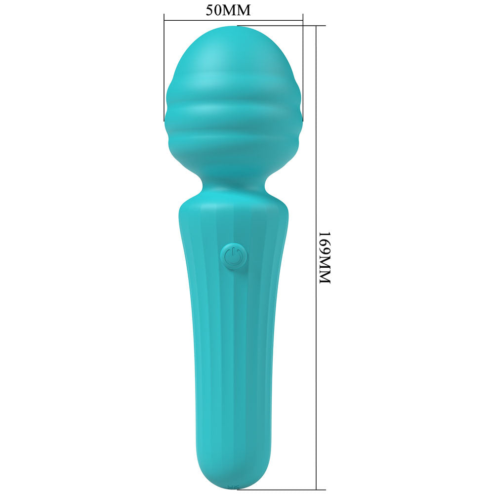 Party Up DUUNA - Teal - Teal 16.9 cm USB Rechargeable Massage Wand-BP-W00003-1