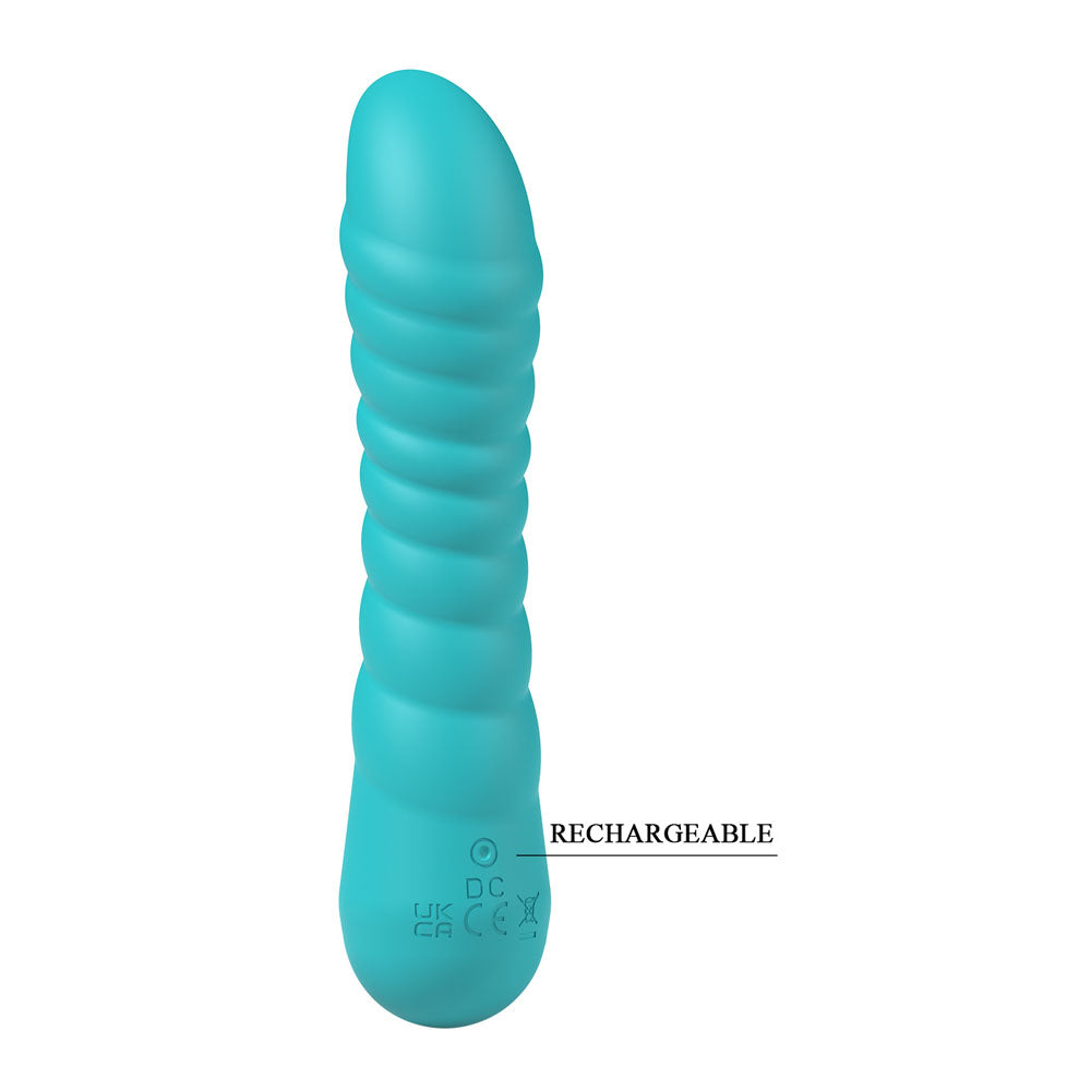 Party Up JAYLEI - Teal - Teal 14.6 cm USB Rechargeable Vibrator-BP-W00005-1