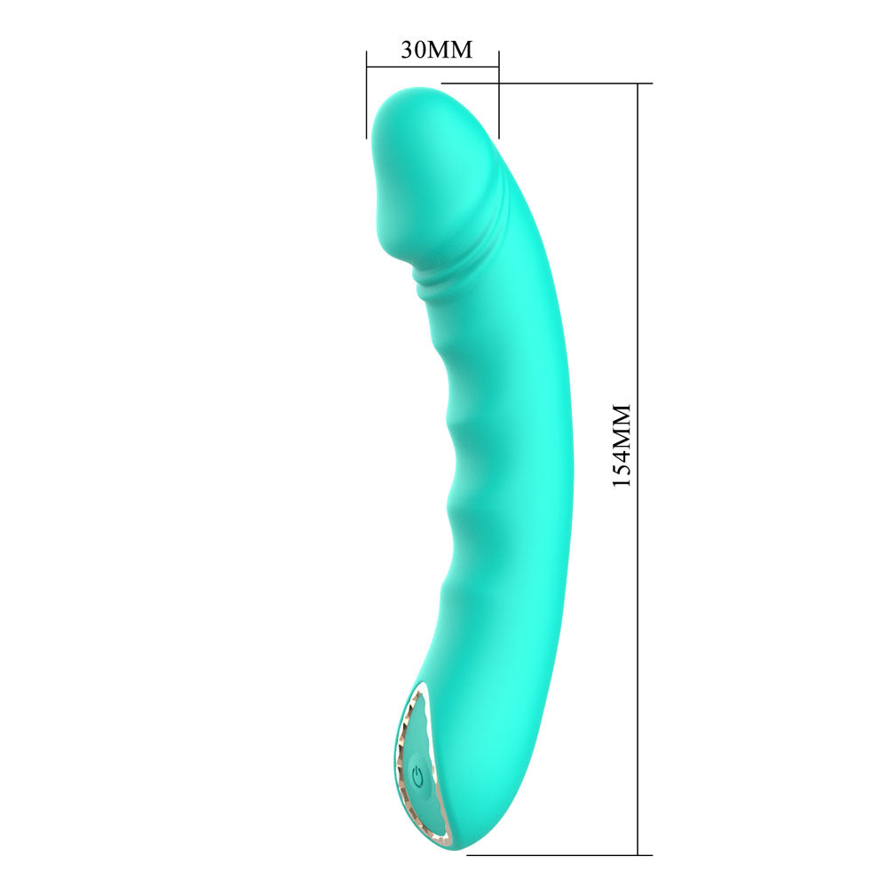 Party Up NIKI - Teal - Teal 15.4 cm USB Rechargeable Vibrator-BP-W00007