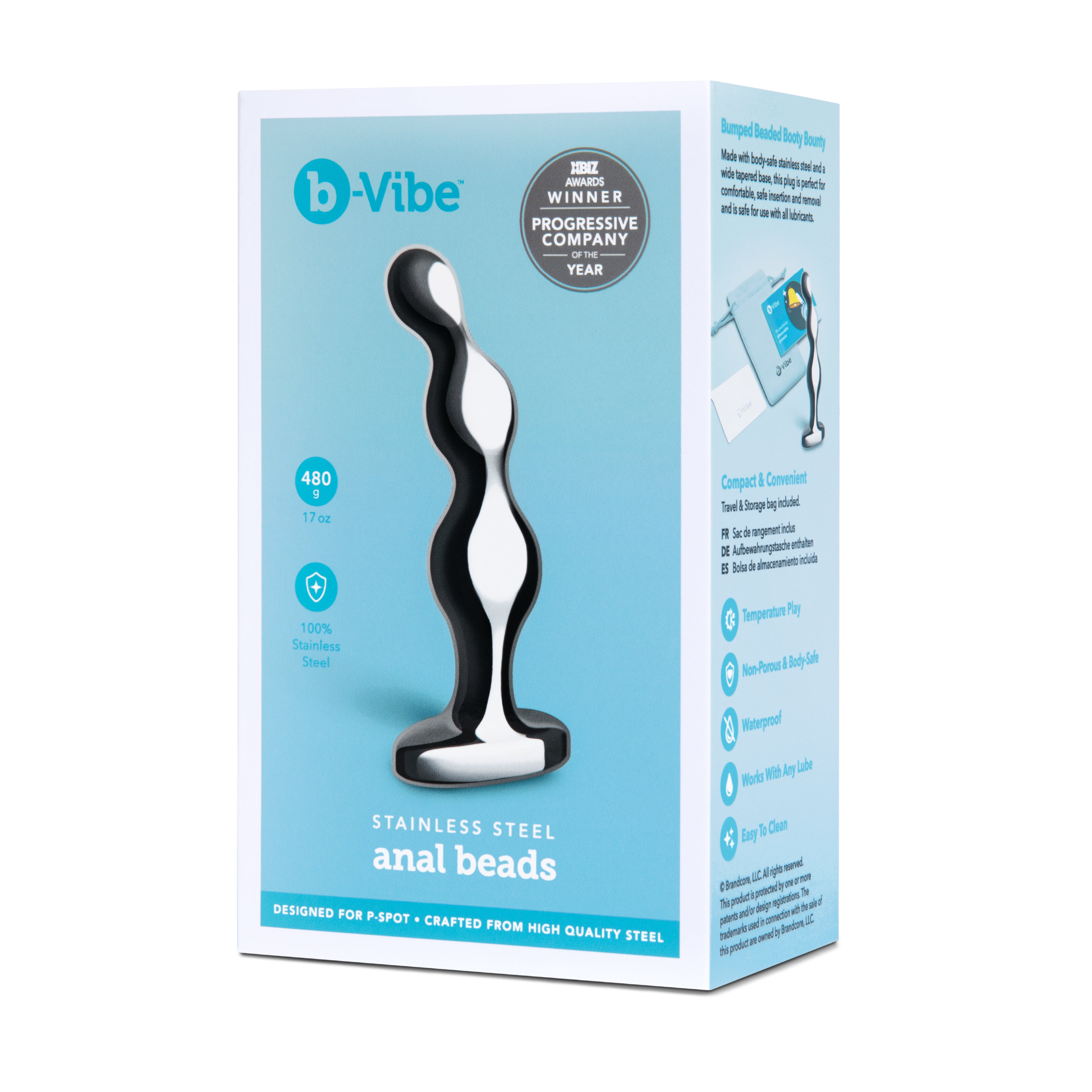 B-Vibe STAINLESS STEEL ANAL BEADS-BV-052