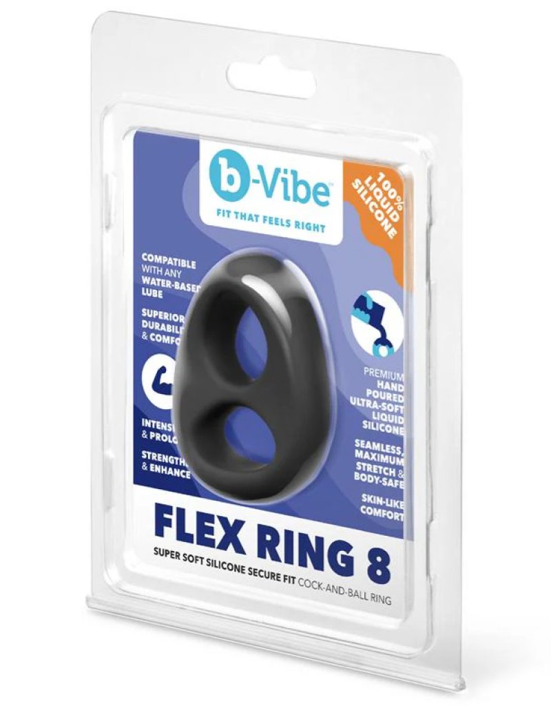 b-Vibe Flex Ring Eight - Silicone Cock Ring-BV-167