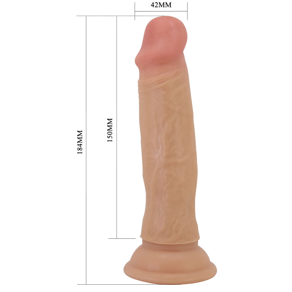 Party Up TOM Slide Skin Dong - Flesh 18.4 cm Flexible Dildo-BW-008126LP-PU