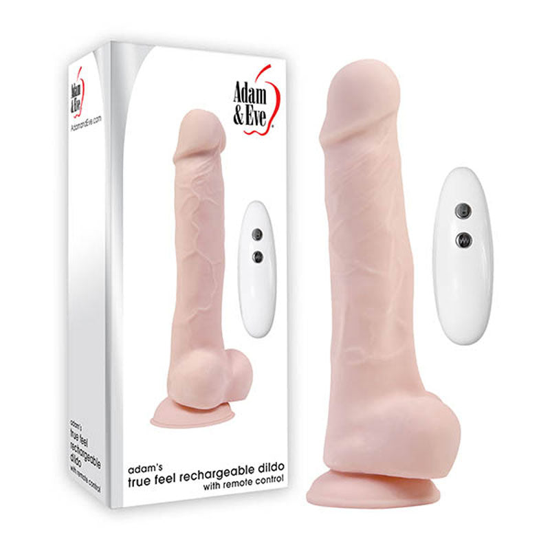 Adam & Eve Adams True Feel Rechargeable Dildo - Flesh 17.8 cm (7) USB Rechargeable Vibrating Dong - C206 1000