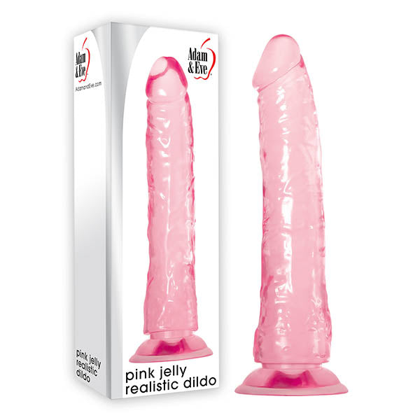 Adam & Eve Pink Jelly Realistic Dildo - Pink 21 cm (8) Dong
