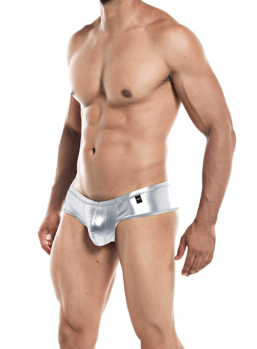 CUT FOR MEN HIGH CUT CHEEKY BRIEF SILVER LARGE