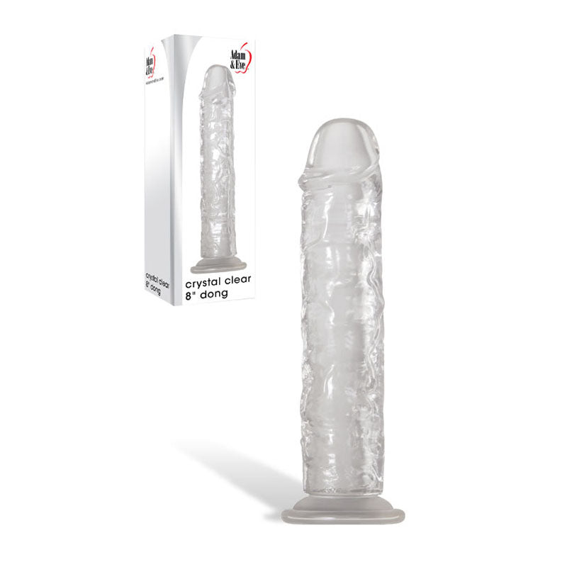 Adam & Eve Crystal Clear 8 Dong - Clear 20.3 cm Dong