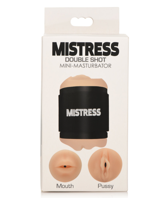 MISTRESS DOUBLE SHOT MINI MASTURBATORS MOUTH & PUSSY (LIGHT TONE)
