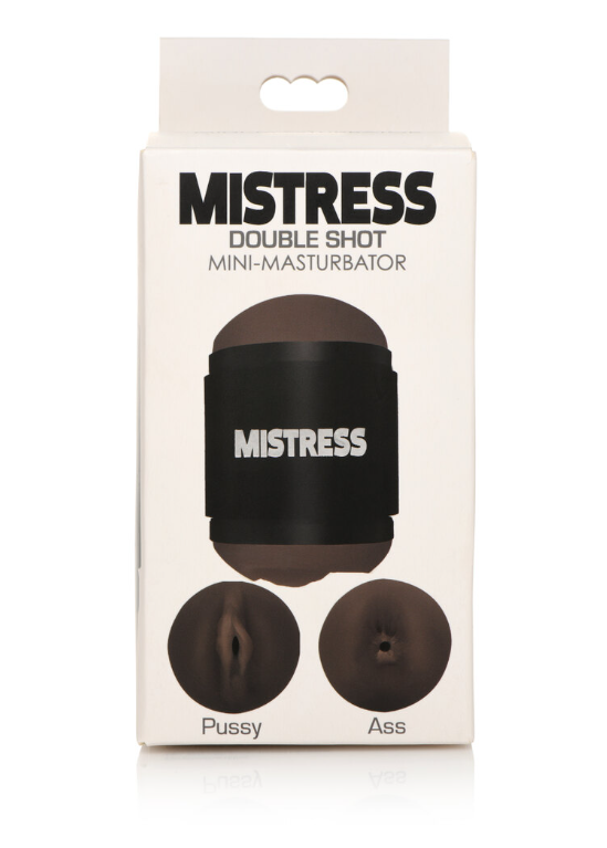 MISTRESS DOUBLE SHOT MINI MASTURBATORS PUSSY & ASS (DARK TONE)-CN-07-0589-11