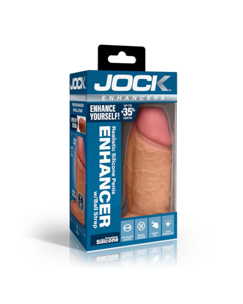 JOCK Enhancers 1" Silicone Penis Extension Sleeve - medium