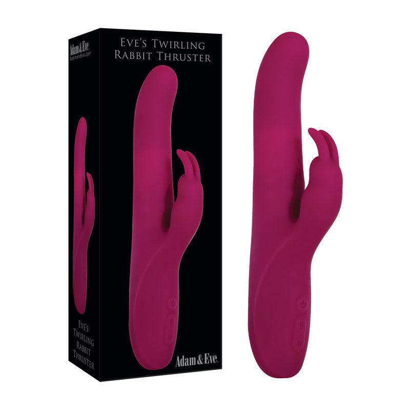 Adam & Eve Eves Twirling Rabbit Thruster - Purple 24.1 cm USB Rechargeable Thrusting Rabbit Vib