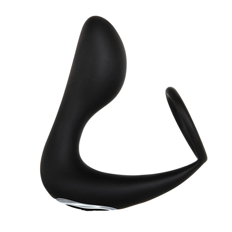 Adam & Eve Adams Rechargeable Prostate Pleaser & C-Ring - Black USB Rechargeable Anal Plug with