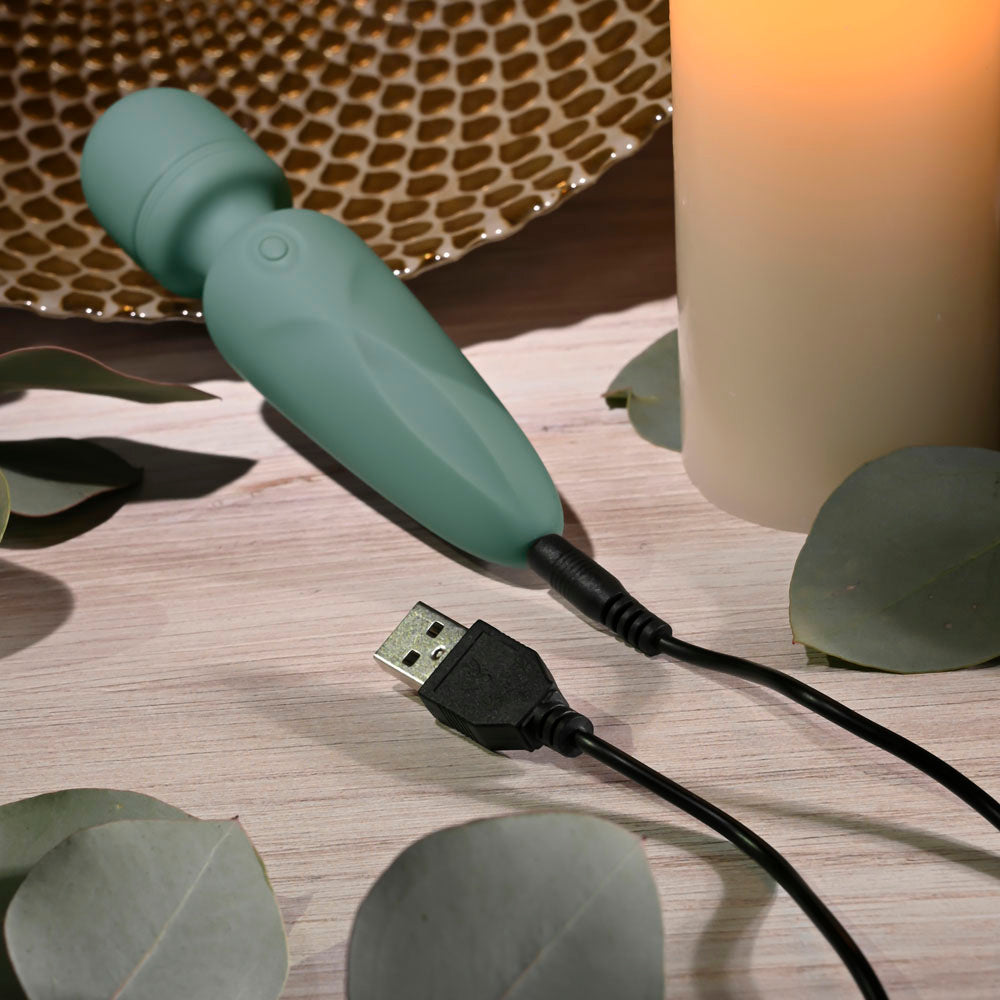 Evolved RUMBLE WAND - Olive Greeb 13.4 USB Rechargeable Mini Massage Wand-EN-RS-6848-2