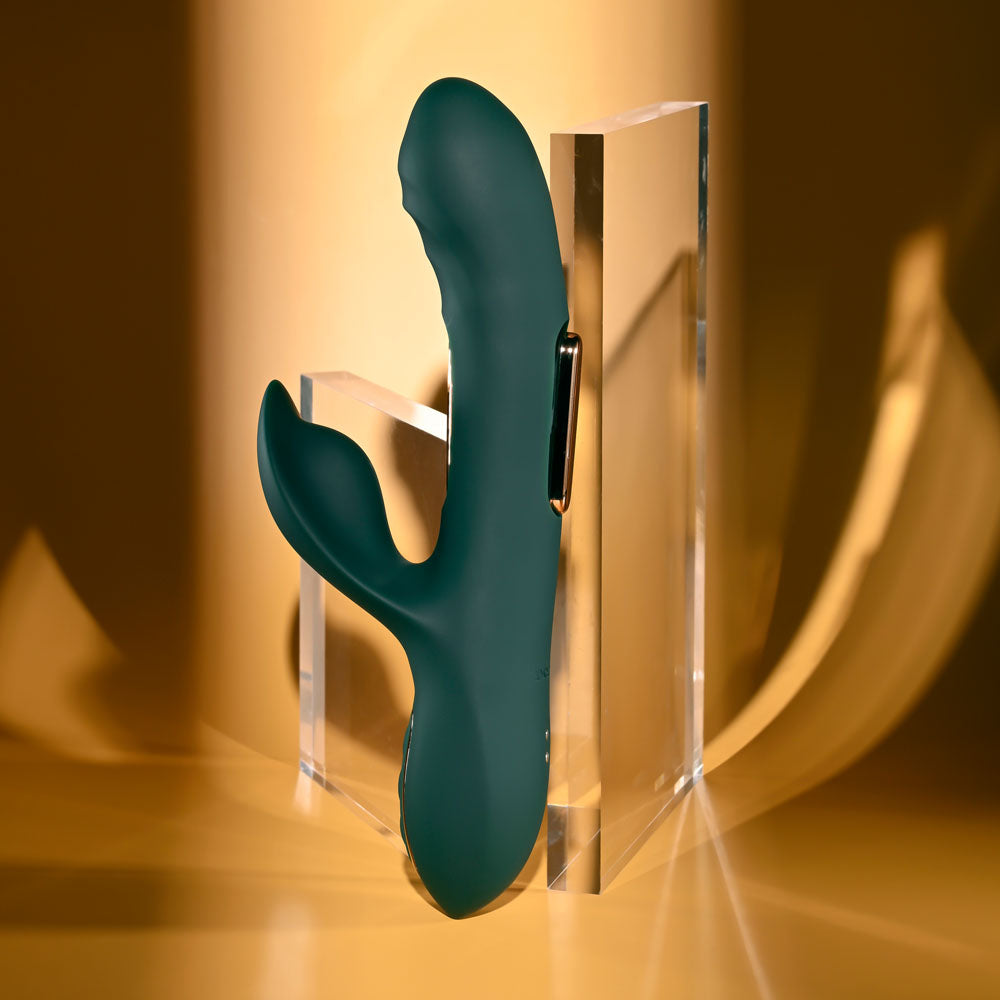 Evolved HEART OF GOLD - Green USB Rechargeable Rabbit Vibrator - EN-RS-7135-2
