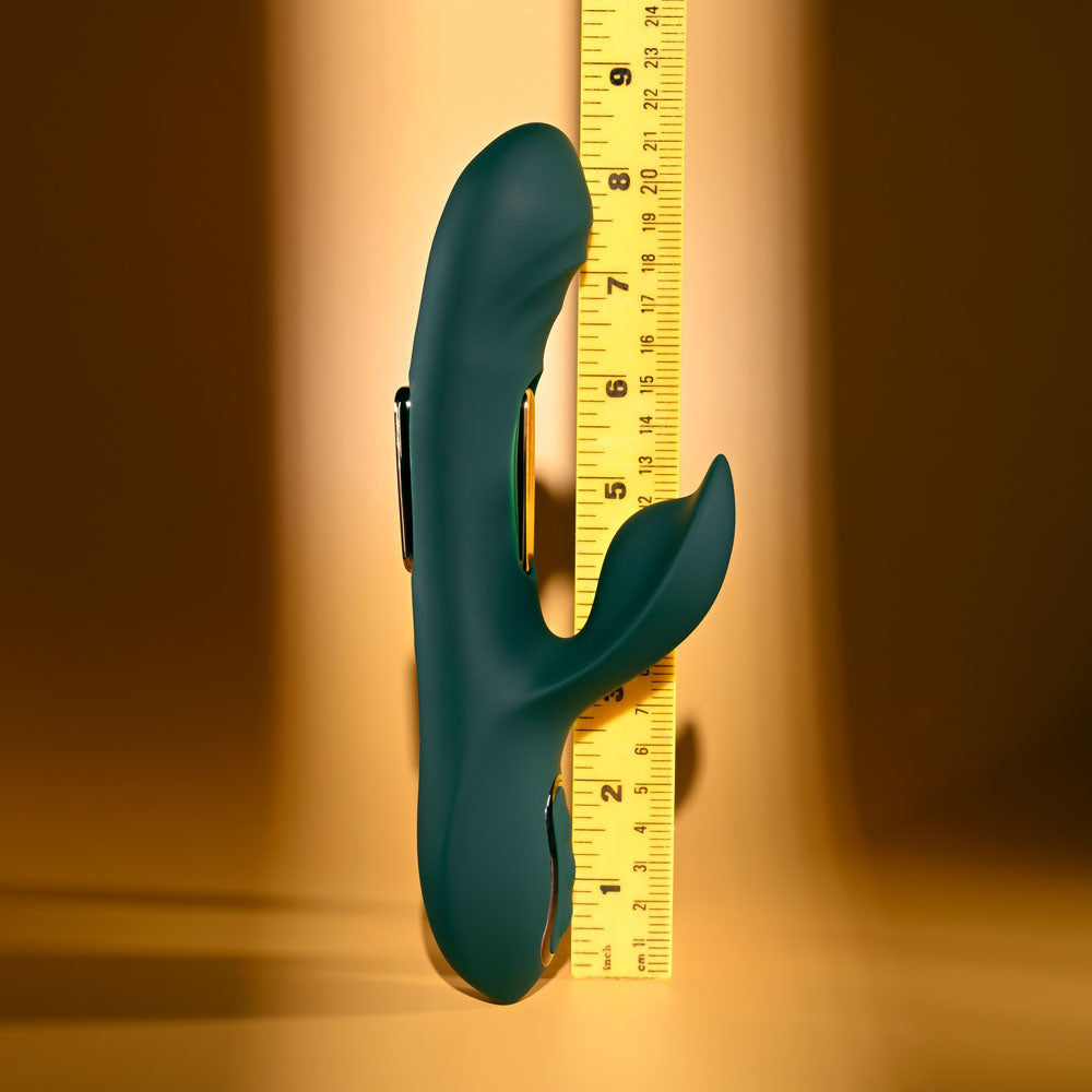 Evolved HEART OF GOLD - Green USB Rechargeable Rabbit Vibrator - EN-RS-7135-2