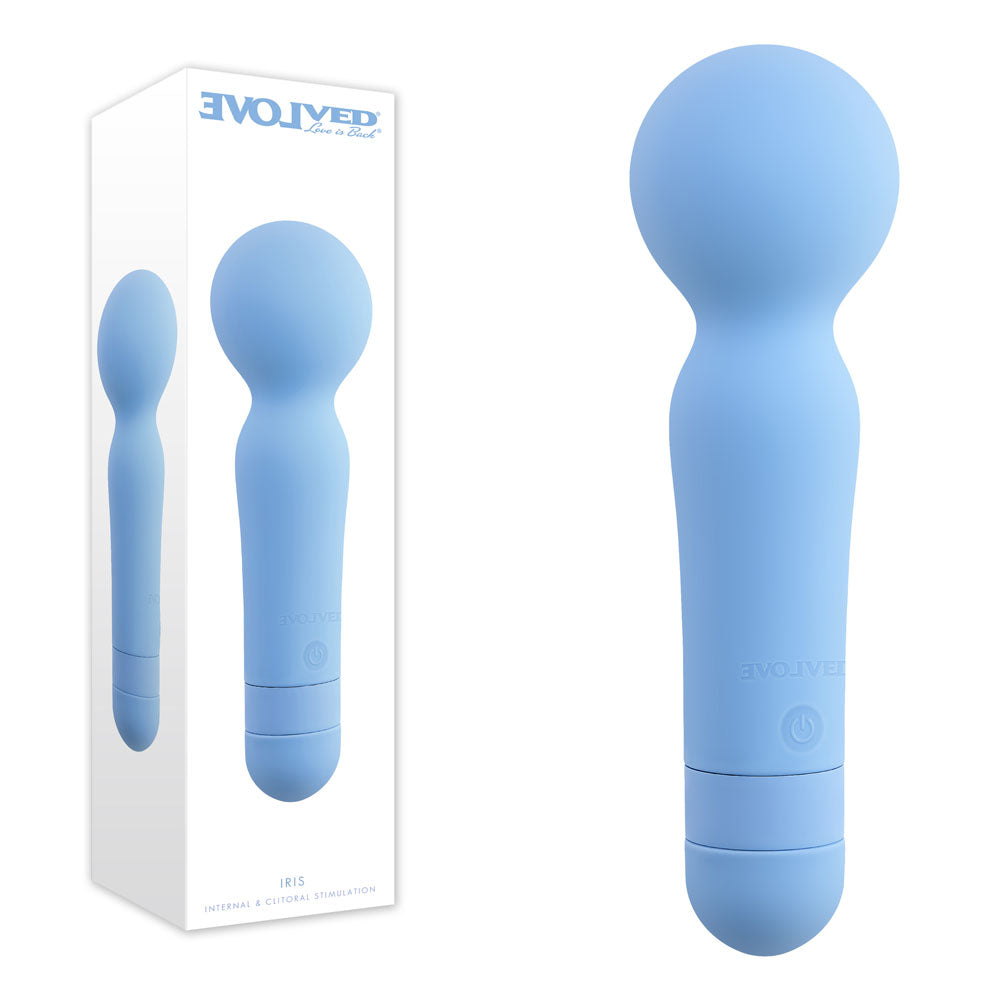 Evolved IRIS - Blue 18.3 cm USB Rechargeable Massage Wand - EN-RS-7265-2