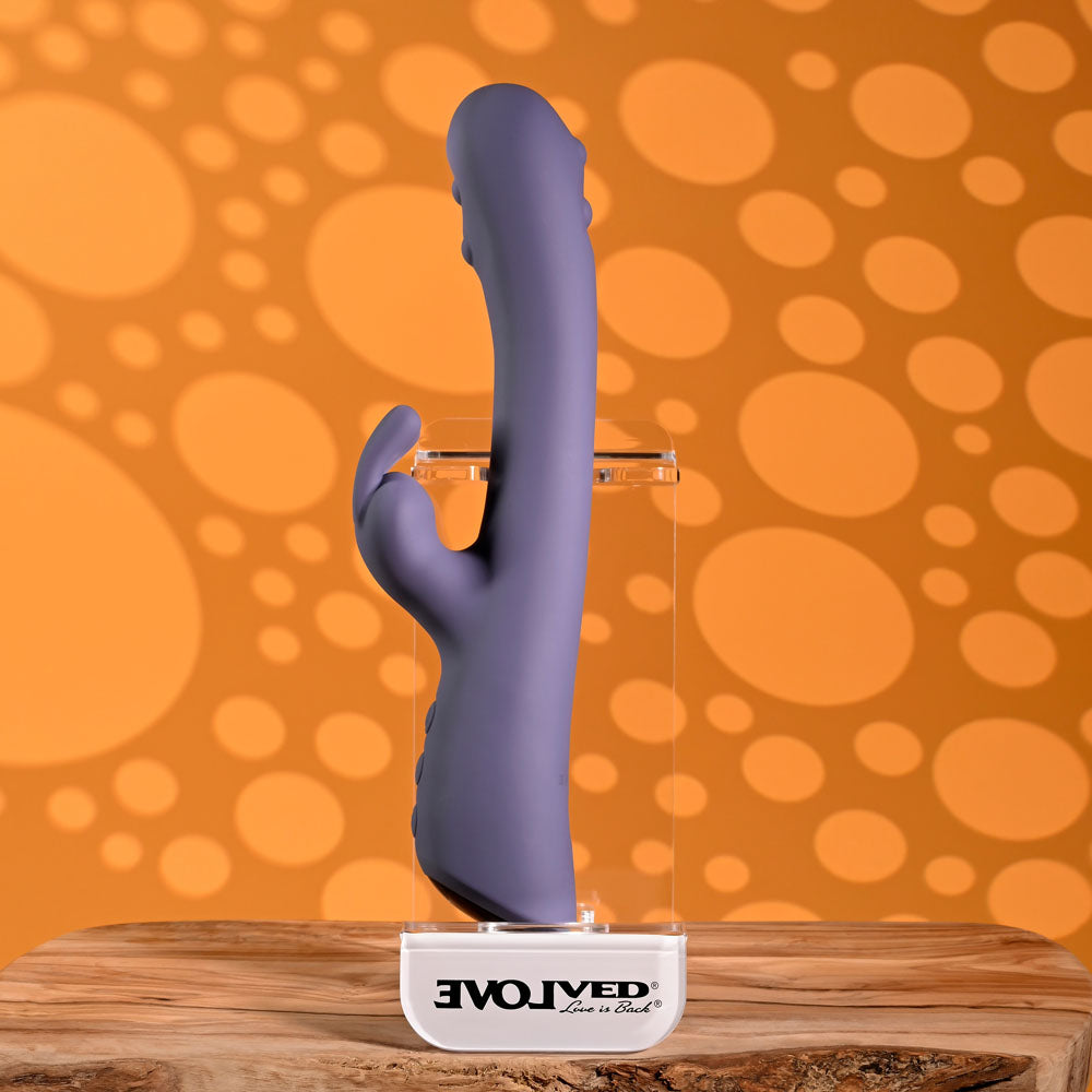 Evolved POPPIN GOOD TIME - Purple 20 cm USB Rechargeable Rabbit Vibrator - EN-RS-7340-2