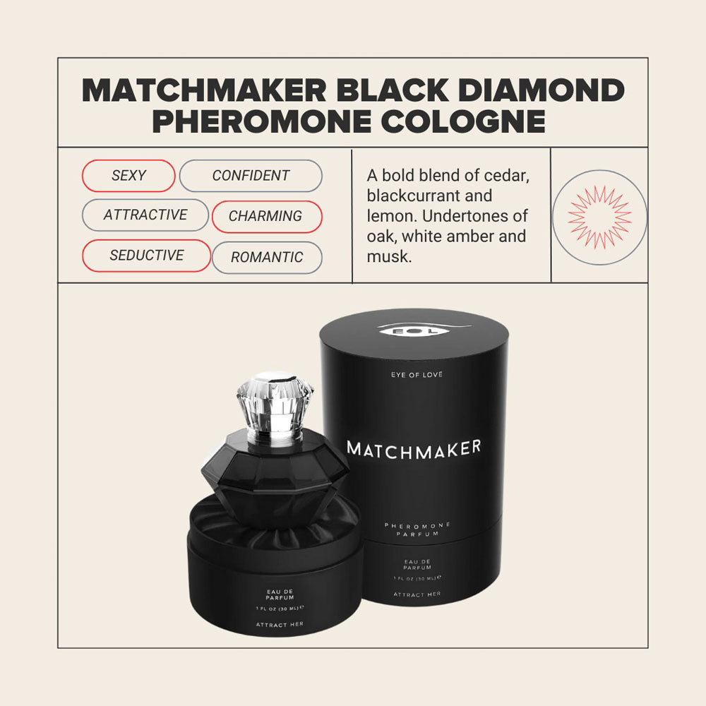 Eye of Love Matchmaker Black Diamond - 30 ml - Pheromone Cologne for Men to attract Women - 30 ml Spray - EOL-P-41M