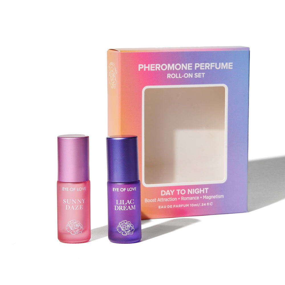 Eye Of Love Love In Bloom Pheromone Perfume Roll-On Set - Day to Night (Sunny Daze & Lilac Drea