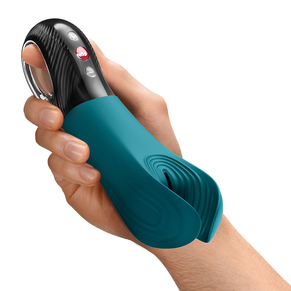 Fun Factory MANTA Bottle Green - Bottle Green USB-C Rechargeable Unisex Vibrator - FF000976BT01