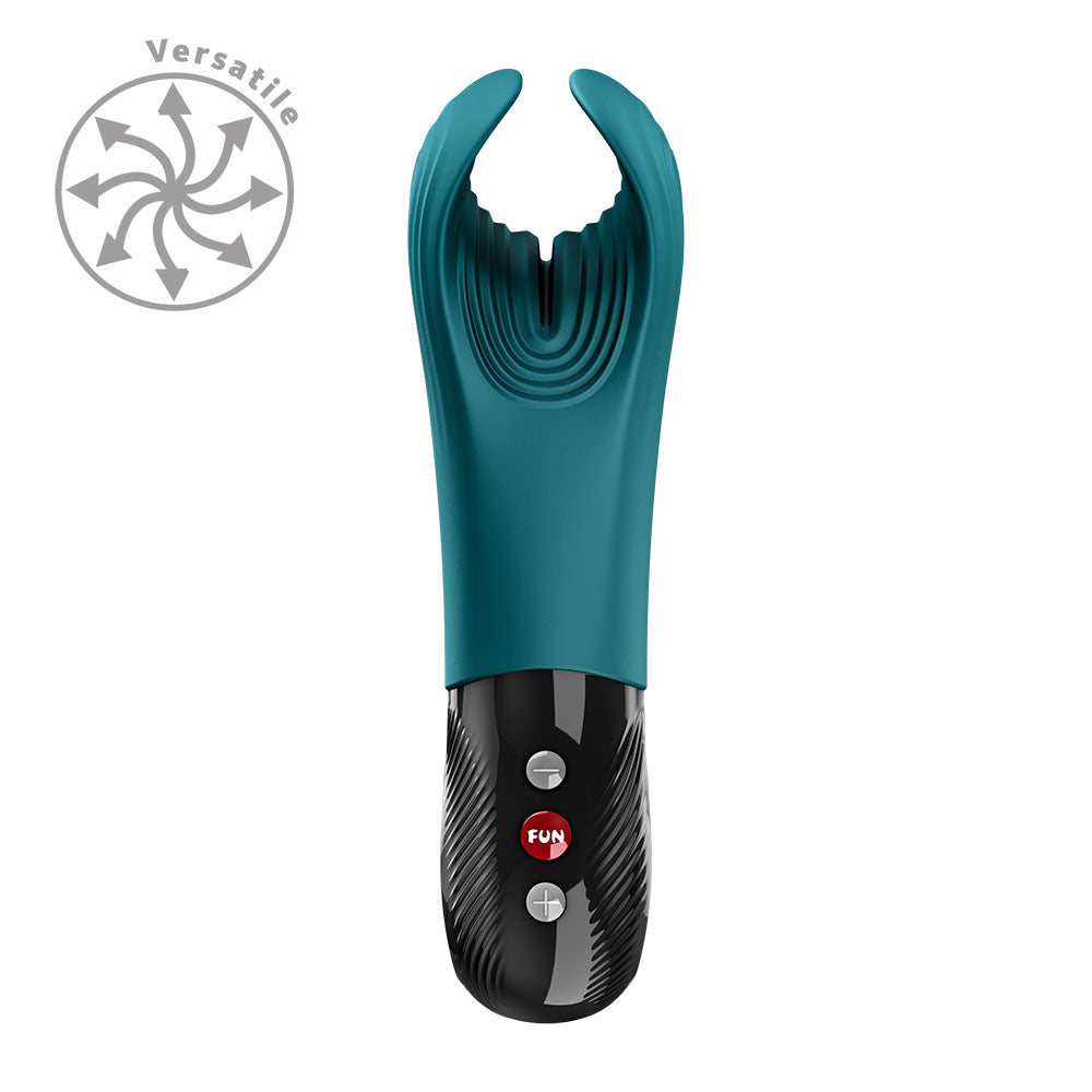 Fun Factory MANTA Bottle Green - Bottle Green USB-C Rechargeable Unisex Vibrator - FF000976BT01
